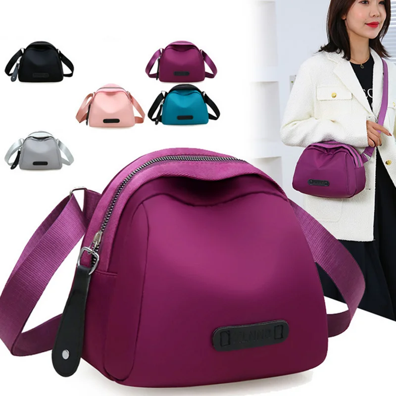 Bolso cruzado de nailon impermeable para mujer, bolsos de gran capacidad de diseñador de lujo, monedero informal, bolsos de almohada de hombro