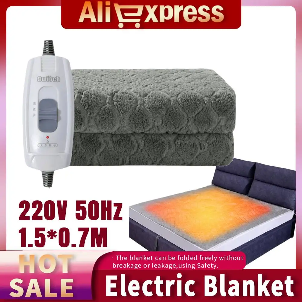 

Winter Electric Blanket Fodable Fleece Heated Blanket Body Warmer Automatic Thermostat Home Office Smart Electric Heated Mattres