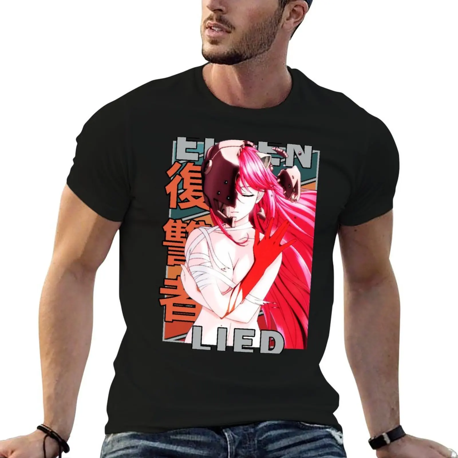 

Kaede Lucy Elfen Lied Erufen Rito Vintage Color Palette Design T-Shirt t shirts for man slim fit man graphic t shirt T-Shirt