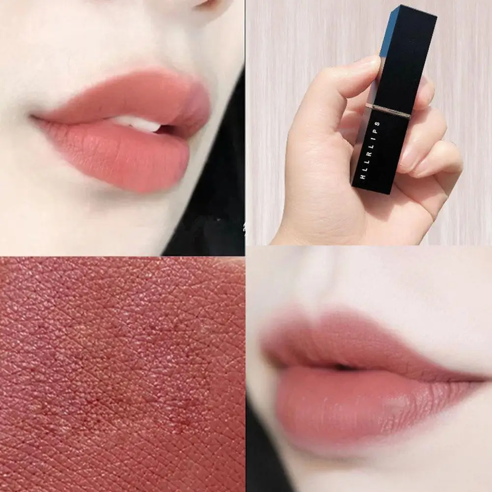 High-end Waterproof Nude Red Pink Lip Gloss Makeup Sexy Long Non-drying Smooth Velvet Lasting Cosmetic Matte Lipstick Women M2E4