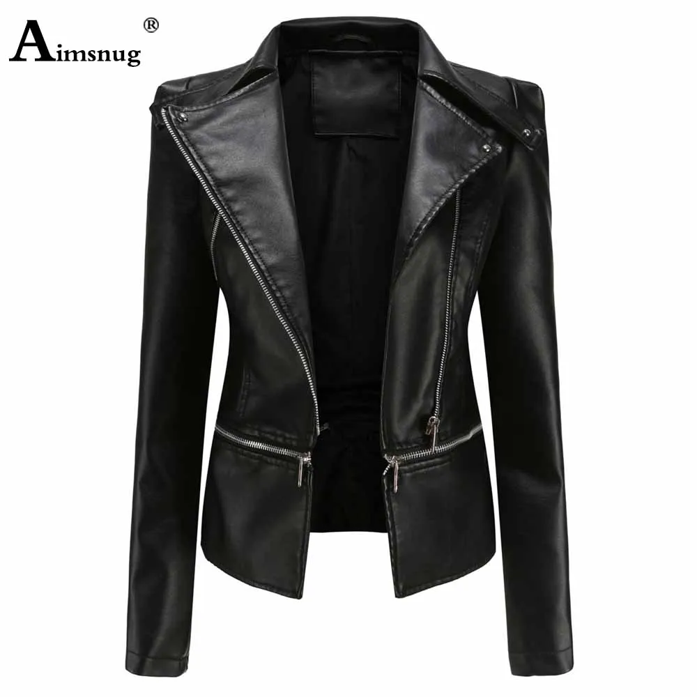 Apricot Faux PU Leather Jacket Women\'s Suede Coat Sexy Tunic Outerwear Zipper Motorcycle Coat 2023 Autumn Fashion Biker Jackets