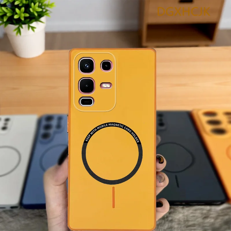 Funda para Infinix Note 50s, Funda para Teléfono Infinix Note 50X, Funda para Infinix Note 50 Pro+ Note 50, Cubierta de Color, Magnética, Rígida, de Silicona