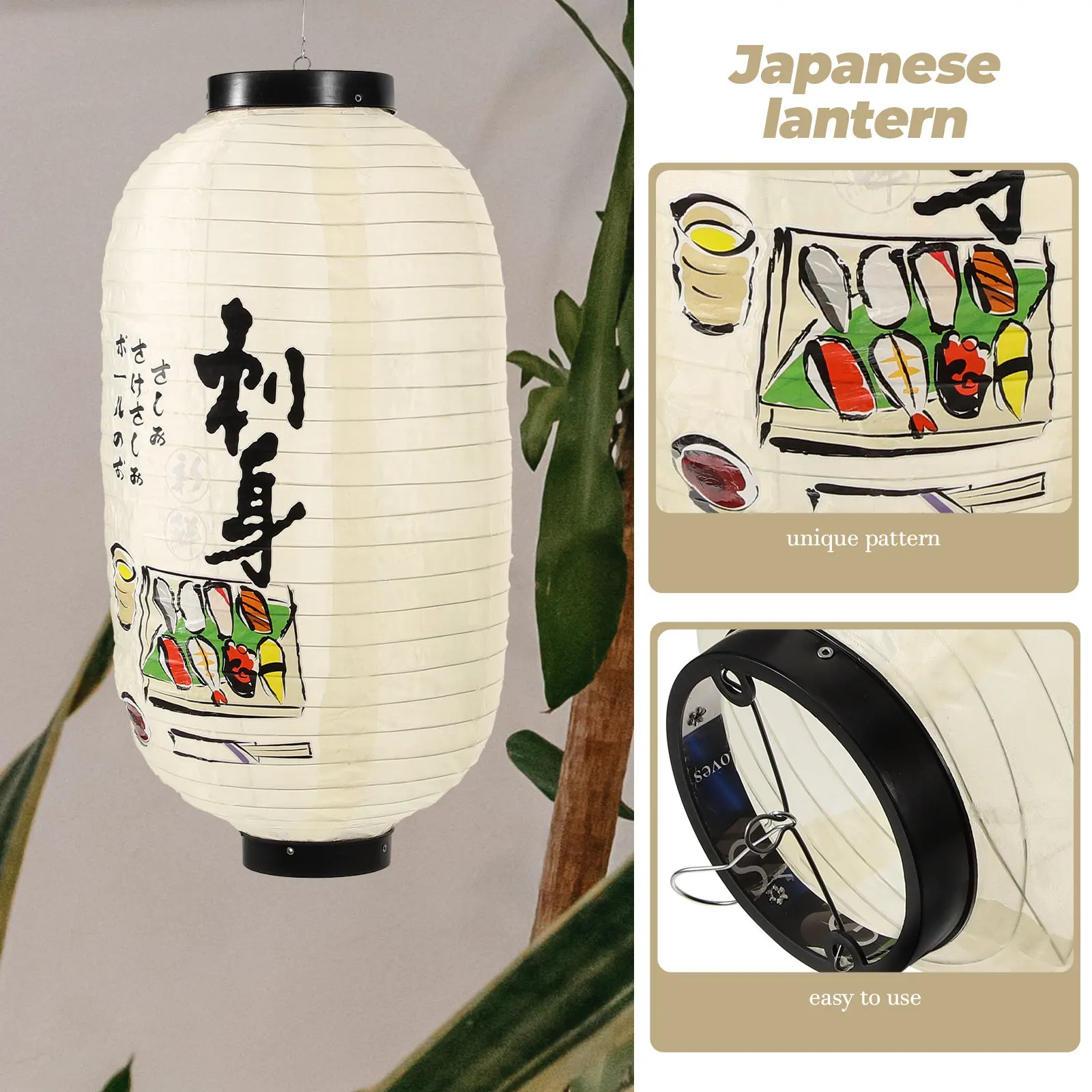 

Beautiful Japanese Style Silk Lantern Hanging Fabric Lamp Shade for Restaurant Bar Home Decor Cultural Party Decoration Idea