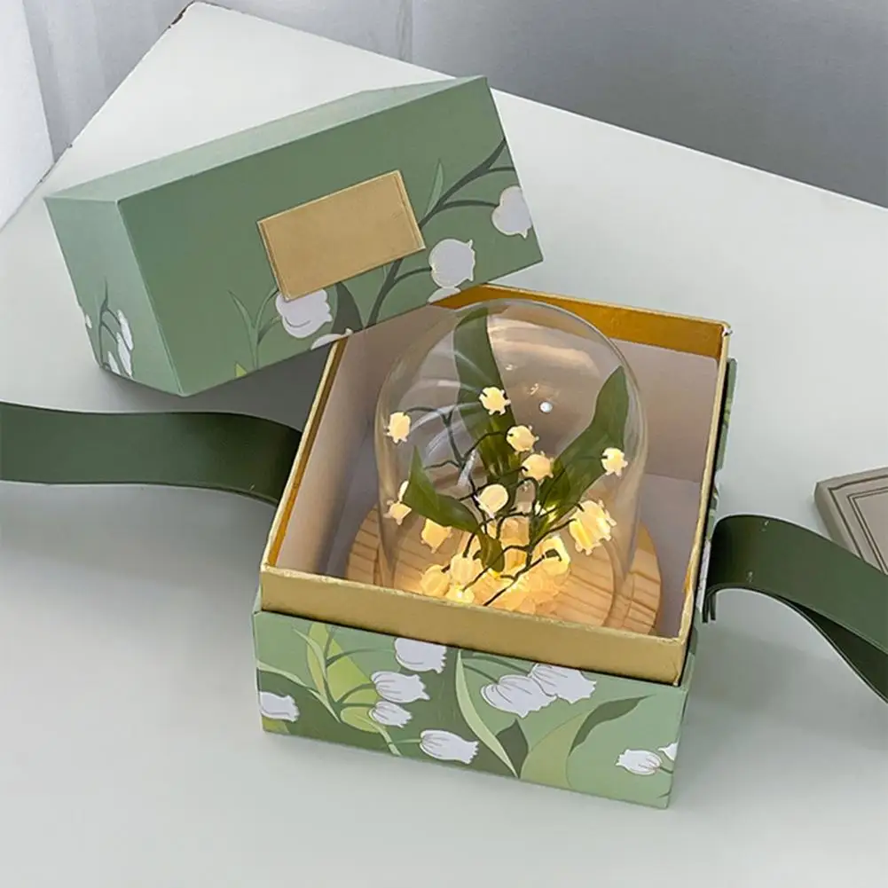 

Bedside Lamp DIY Flower Night Light Soft Glow Easy to Install Realistic Looking LED Flower Night Light Home Decoration