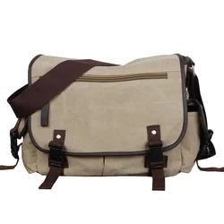 Men Messenger Bags Smith Big Satchel Shoulder Bags Male Laptop Briefcase Travel Handbag Canvas Leather Shoulder Bags