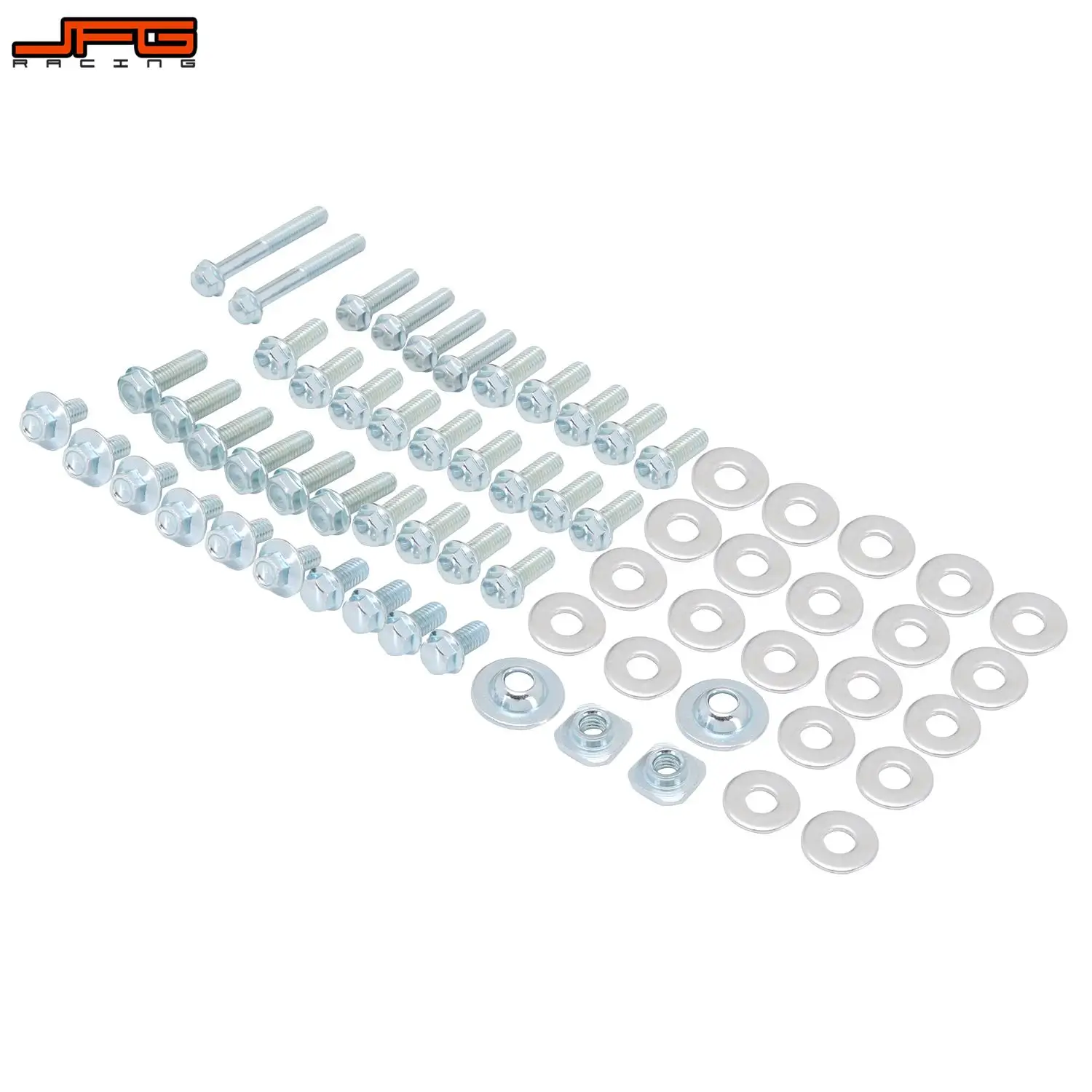 64Pcs Body Bolt Kit Fender Flange Seat Fork Guard Bolts T-Nuts Washers For Suzuki DRZ400 400E 400S 400SM RM RMZ 85 125 250 450