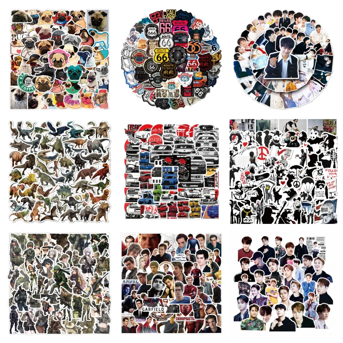 

10/30/50PCS Cute Cartoon Creative Personality Graffiti Sticker Bicycle Helmet DIY Guitar Notebook Waterproof Sticker Wholesale