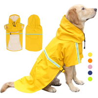 Lightweight Rain Reflective Strip Large Pet Rain Coat For Dog Ajustable Pet Waterproof Clothes Hoodies Coat