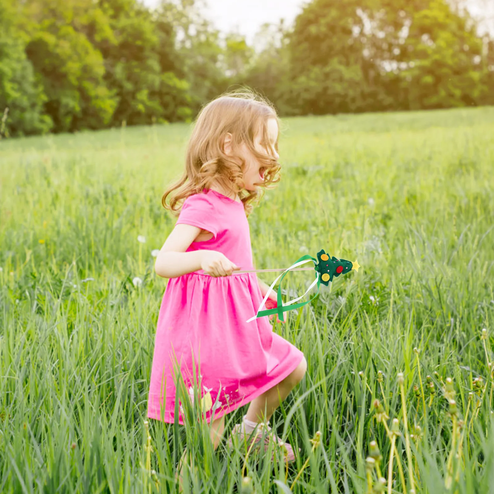 Baguette féerique d'arbre de noël, Design Unique, accessoire de fête pour déguisement, décoration de spectacle sur scène pour enfants, cadeau de fête
