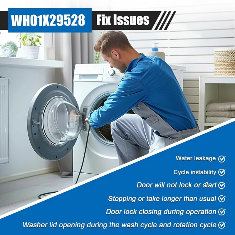 WH01X29528 Washer Door Lock Compatible For GE Washing Machine, Replacement AP6985313, PD00060769, EAP12749276, 4958749