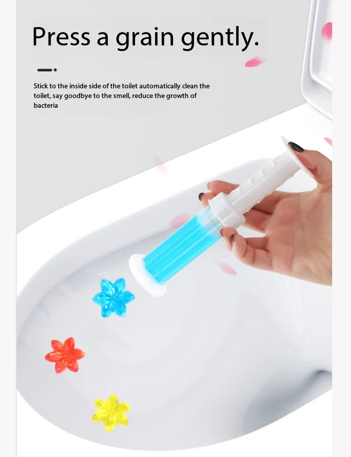 Toilet Flower Gel, Deodorant and Fragrant Toilet Cleaner, Precious Bathroom Scented Cleaner, Toilet Deodorant Device.