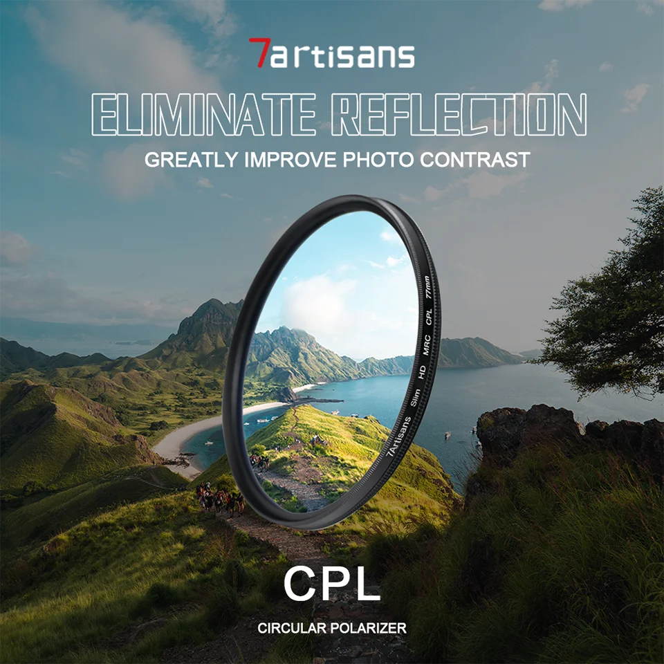 7artisans CPL Polarizer Filter Lens 46mm-82mm 18 Layer Multi Resistant Circular Polarizing Filter(CPL) with HD Optical Glass