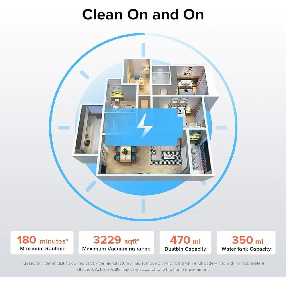 Q7 Max Robot Vacuum Mop 4200Pa Suction LiDAR Navigation No-Go Zones App Control 30 Water Flow Levels Smart Mapping Voice Control