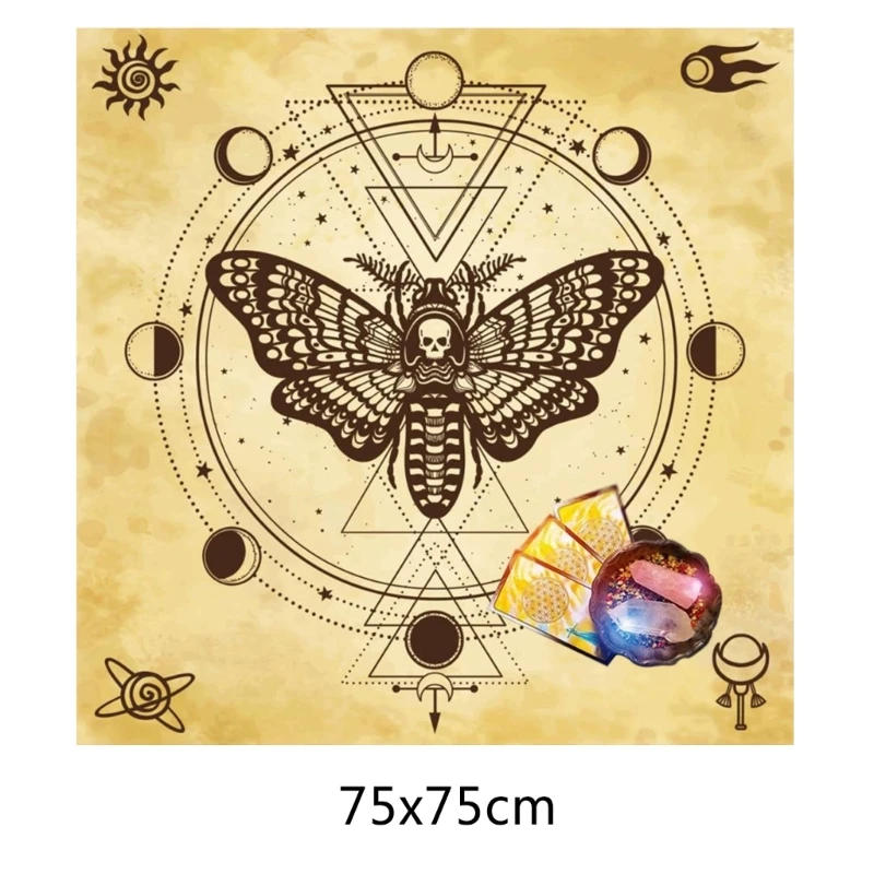 Tarot Card Tablecloth Altars Cloth Skull Butterfly Moon Phases Tablecloth Decors Dropship