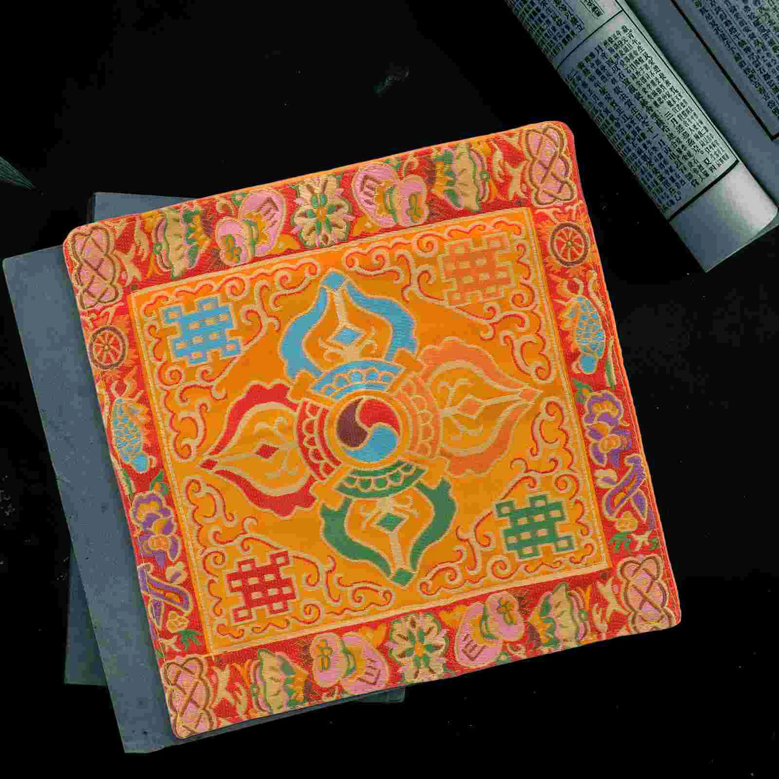 Woven Cloth Embroidery Brocade Tapestry Zen Scriptures Tablecloths Binding Style Packing Temple Supply Book Copy