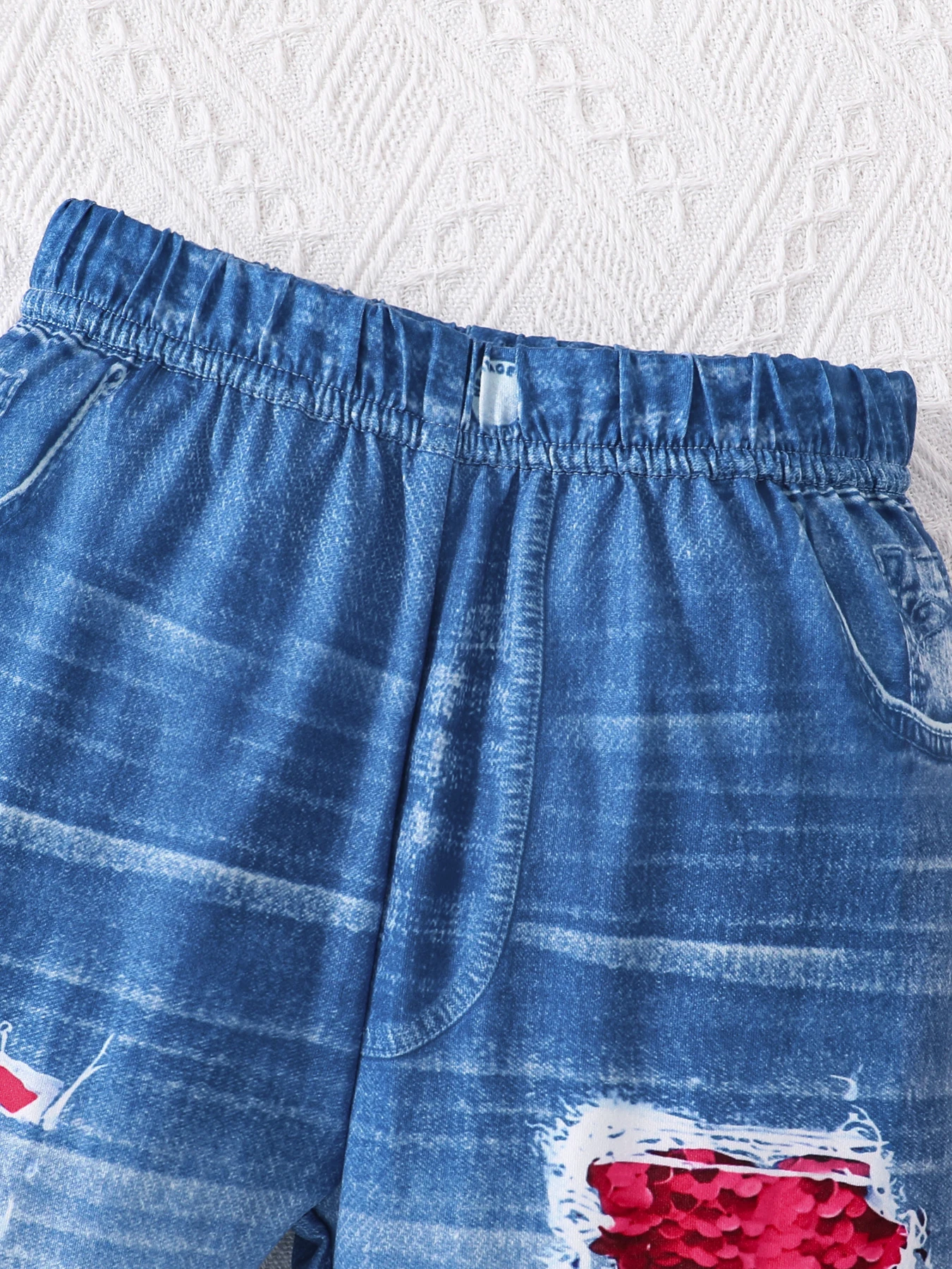 طقم بناطيل ضيقة زرقاء ورقبة مستديرة محبوكة للأطفال ، ملابس بنات ، وردي ، موضة الخريف ، 2 *