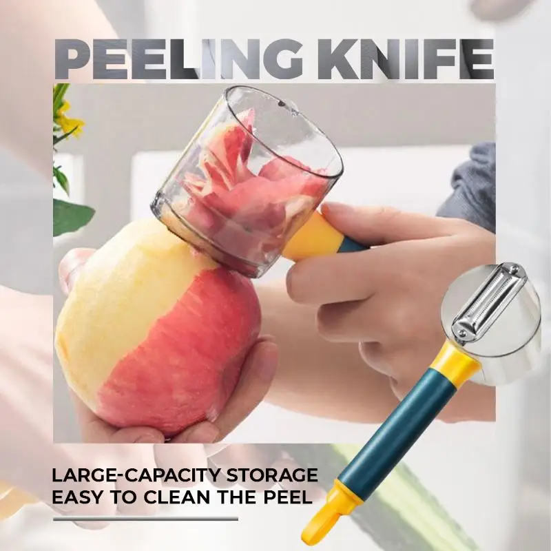 

1PC Stainless Steel Peeling Knife With Barrel Vegetable Cucumber Fruit Potato Kitchen Accessories Kitchen Gadget