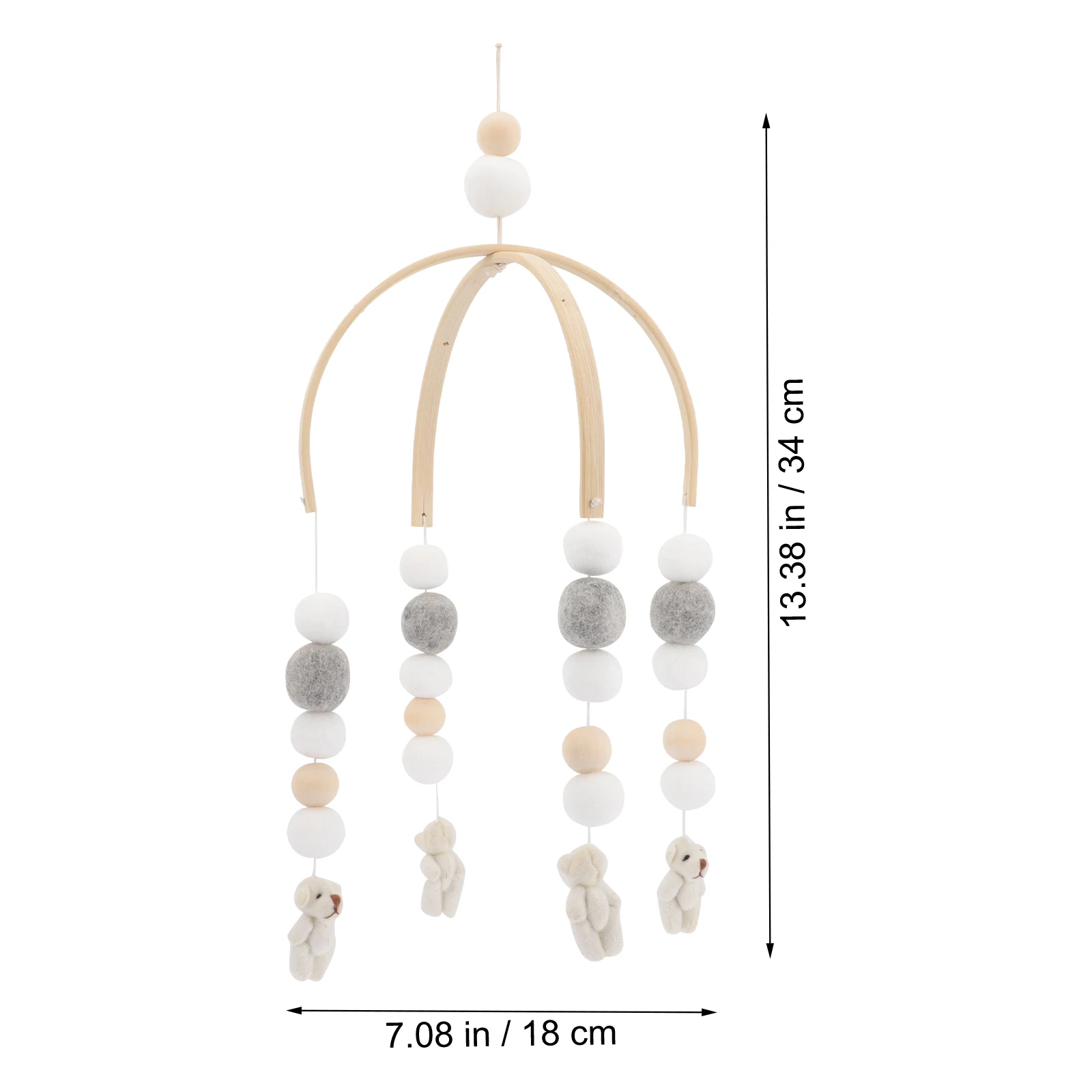 

Wooden Bead Mobile Crib Hanger Wind Chime Decor Nursery Gym Baby Wind Chimes Toy Newborn Girl Boy Christmas Gift