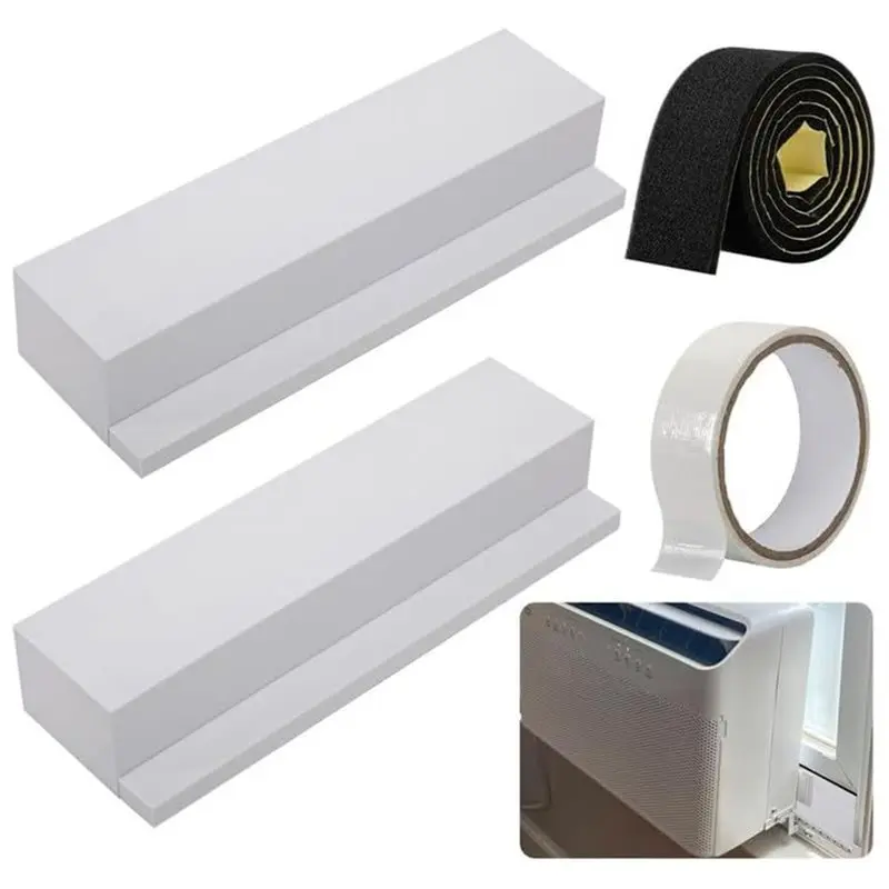A04G-Insulation AC Side Foam Panels For U-Shaped Window Air Conditioners(2PCS), Includes Sealing Tape And Foam Strips