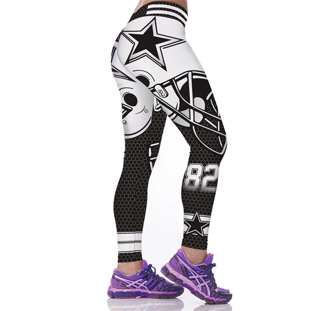 Women Sports Leggings 3D Printed High Waist Sweatpants Girls Gym Workout Pant For Yoga Quick Dry Elastic Running Tights Trousers