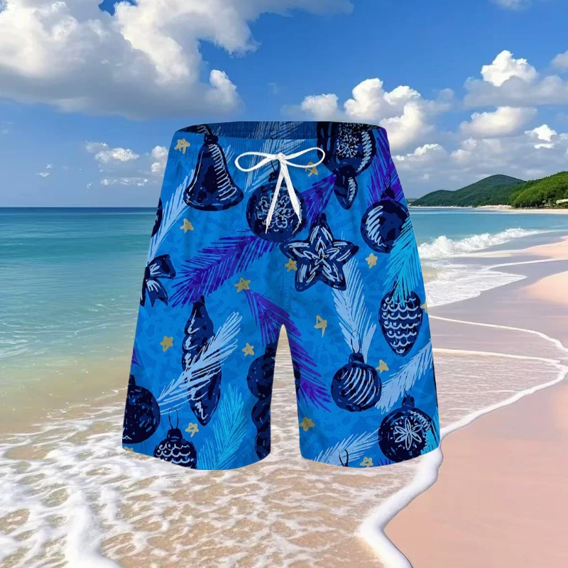 

Популярные пляжные шорты с тропическими растениями для мужчин, летние гавайские плавки с 3D принтом листьев, быстросохнущие шорты для серфинга, одежда