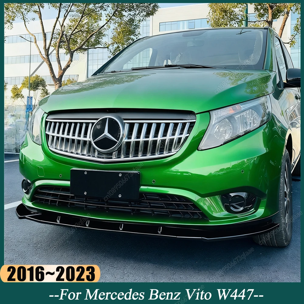 

ABS глянцевый черный передний бампер, спойлер, диффузор, разветвитель, обвесы для Mercedes Benz Vito W447 V220 V250 V260 2016-2023, тюнинг