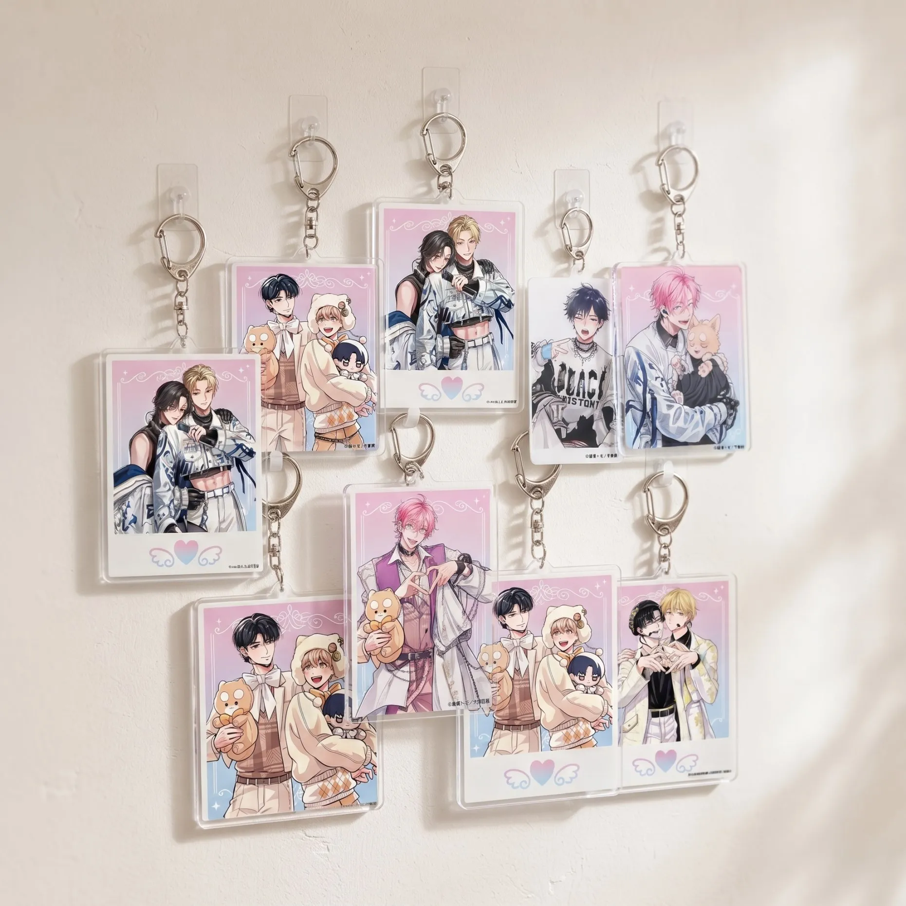 Hokkamuri Haruji ON Couples Fans Gift Artwork Cosplay Prop Figure Collection Boys Love Pendants 6cm Acrylic Keychain