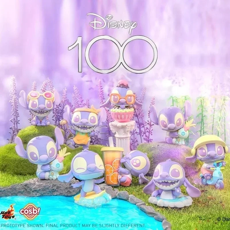 Stitch Hot Toys Disney 100th Anniversary Fantasy Purple Stitch Blind Box Purple Stitch Handmade Decoration Girl'S Birthday Gift