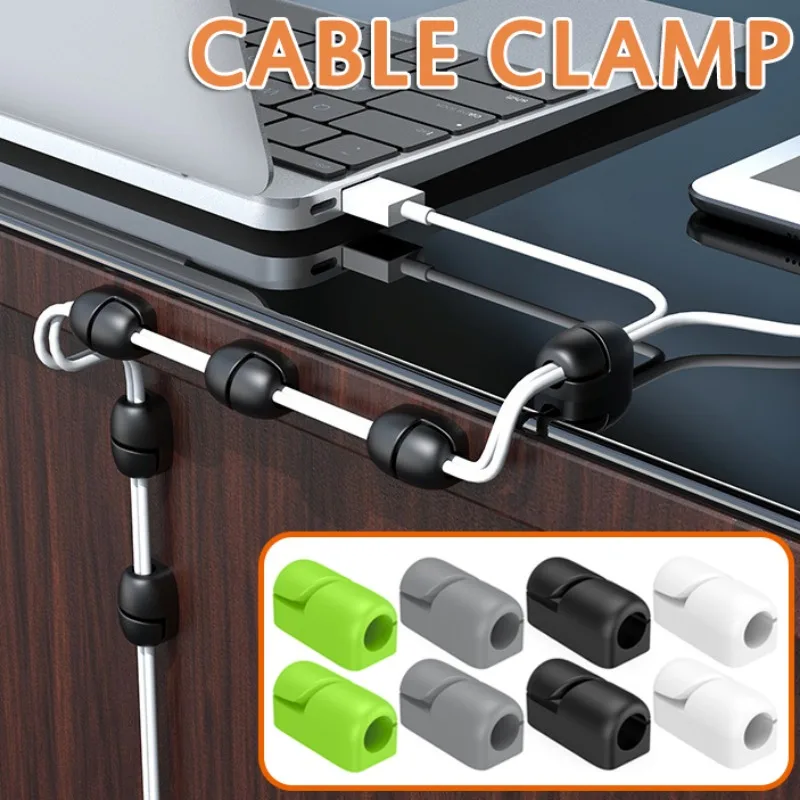 1-8pcs Cable Clip Self-adhesive Cable Organizer Desktop Data Cord Holder Clip Home Office Car Sticky Power Cord Earphone Buckles