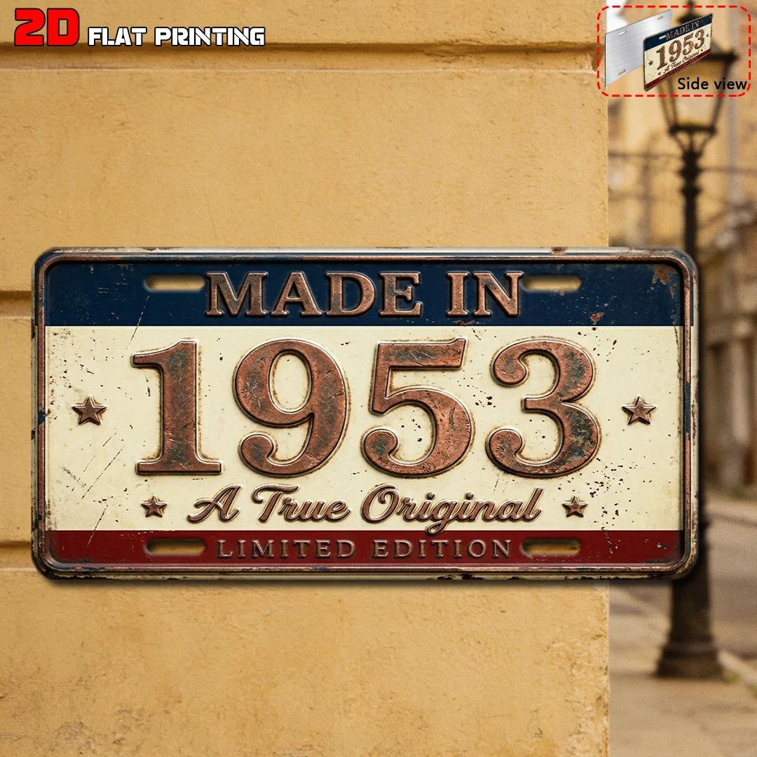 2D Flat, 2D Flat for Decorative Purposes Only, 1 2D Flat Plaque, Specifically Designed for Men's and Women's License Plate Cover