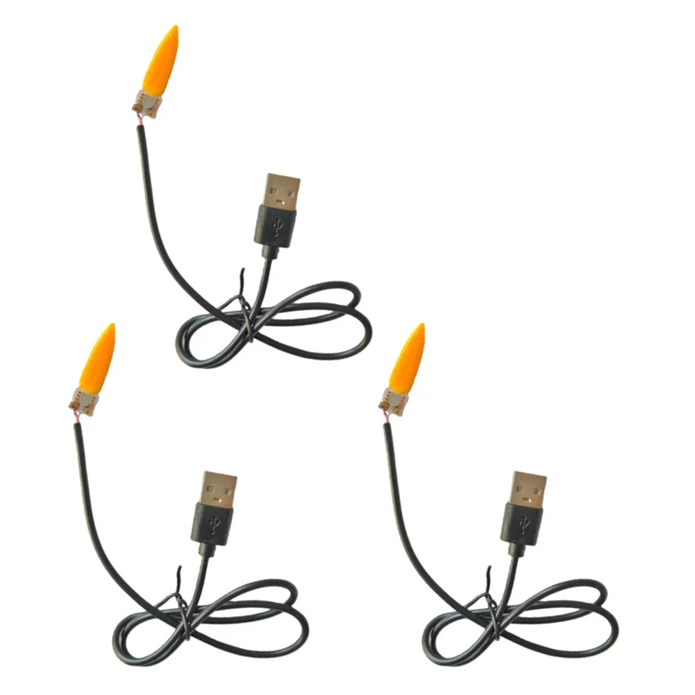 For Parties For Cafes USB Flame Lamp Usb Powered Flame Lamp Usb Led Bulb USB Powered Realistic Flame Effect For USB Power Bank
