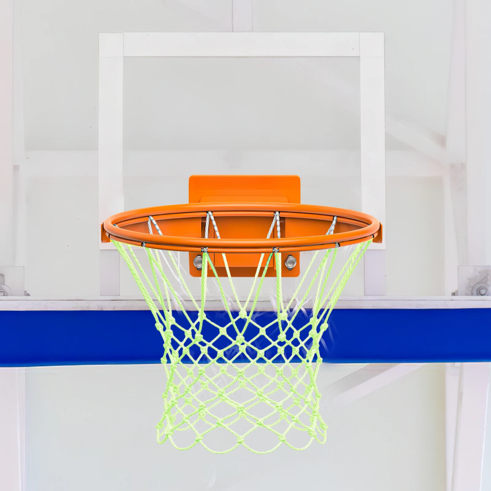 

Glow in Dark Basketball Net Nylon Mesh for Hoop Kids Sports Luminous Outdoor Indoor Replacement Team Basketball Hoop Supplies