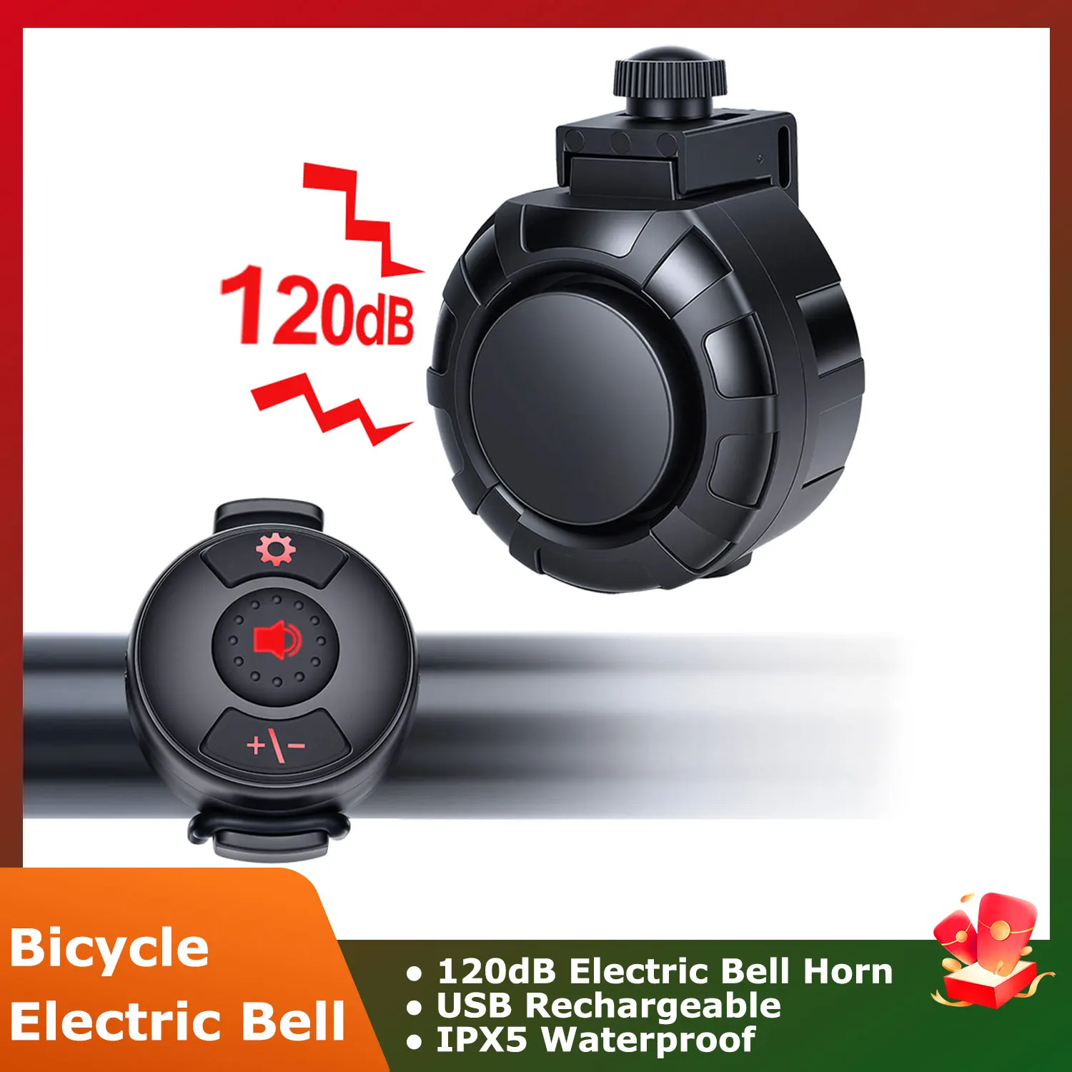 120dB Fahrrad USB Lade Horn Wasserdichte Fahrrad Glocke Lenker Mountainbike Reiten Ausrüstung Roller Zubehör