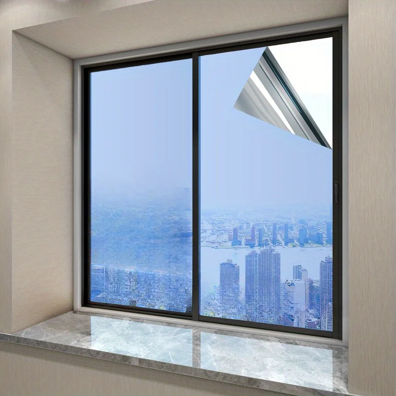 

1pcs 19.68*118.11in Anti UV Window Film Privacy Sun Blocking Mirror Reflective Tint,Heat Control Window Stickers for and Offic
