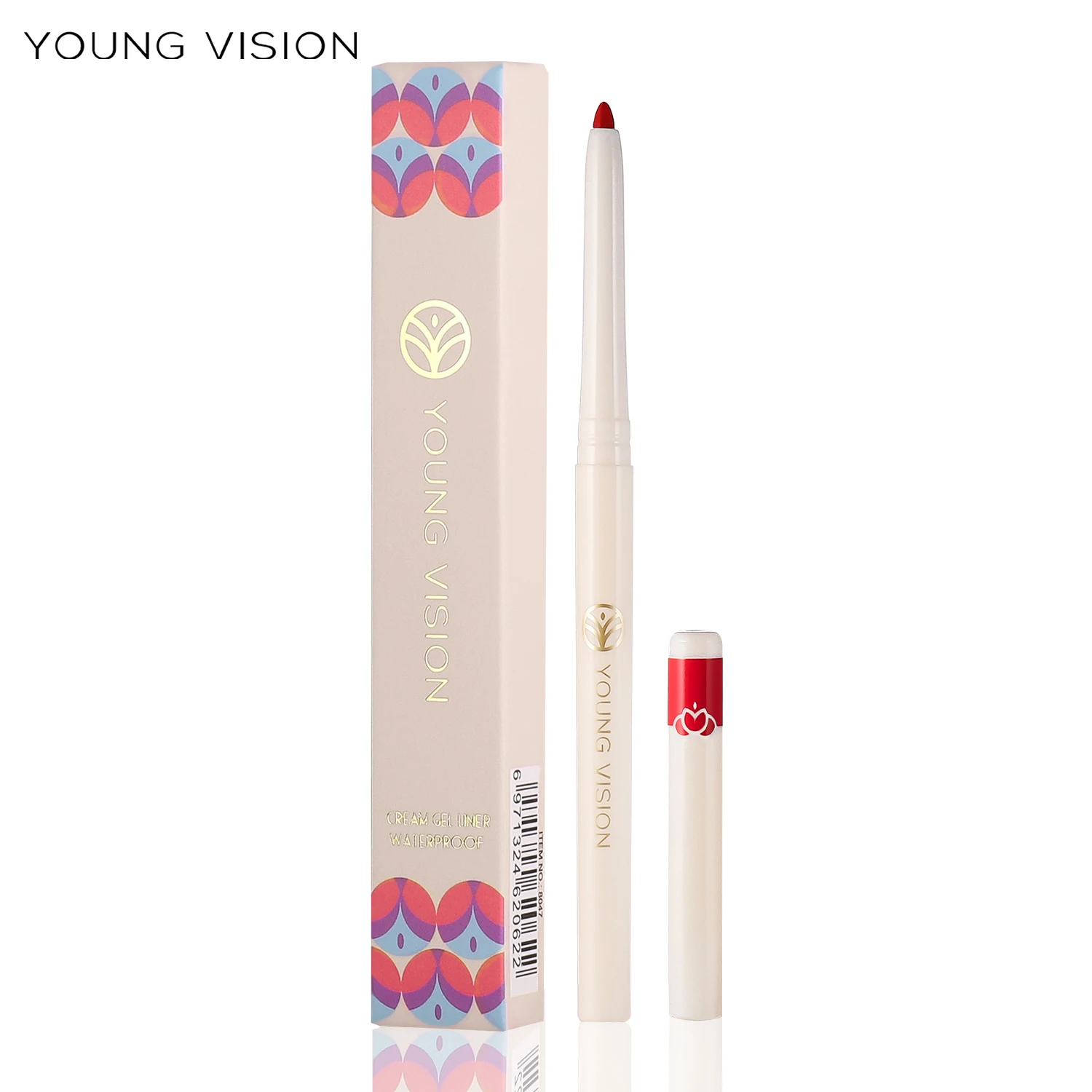 ปากกาอายไลเนอร์แบบผิวด้านสีมุก12สีปากกาหมึกเจลวัยรุ่นสามารถหมุนได้