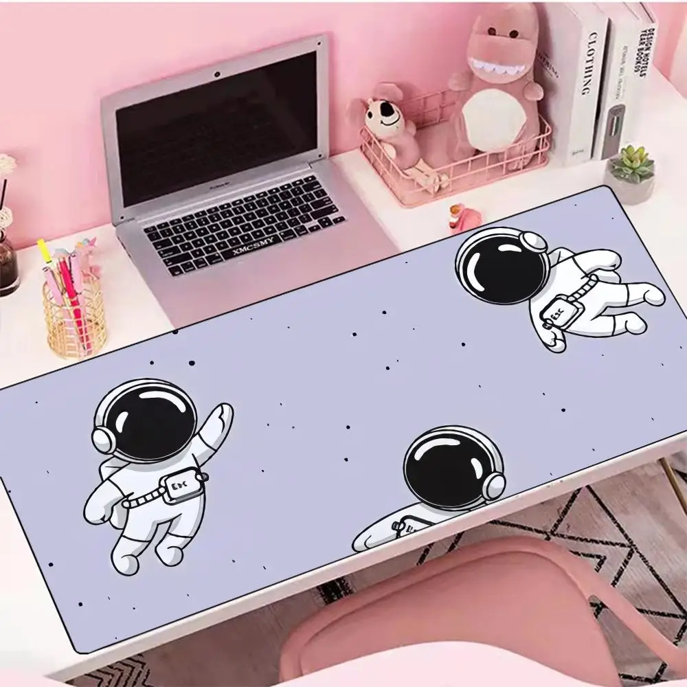 

Mousepad Astronauta Space Desk Mat Extended Pad Gamer Pc Table Gaming Mats Desktop Accessories Cute Carpet Table Computer Rug