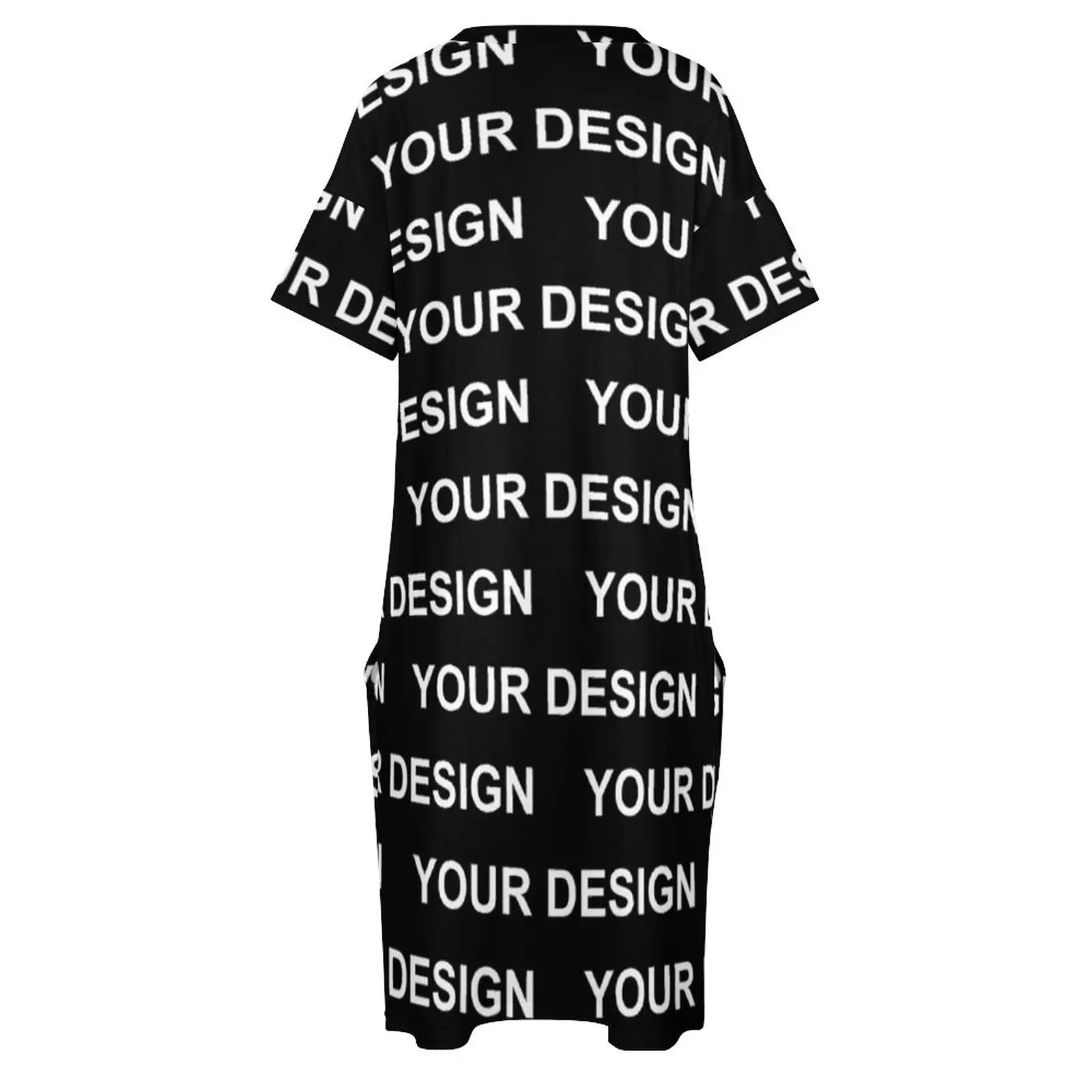 Adicionar design personalizado vestido casual senhoras feito sob encomenda sua imagem vestidos elegantes com decote em v streetwear padrão vestido mais tamanho