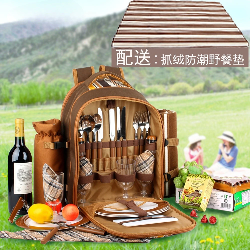 

Encrypted 600D Oxford cloth picnic bag portable outdoor strap type large capacity thermal insulation bag