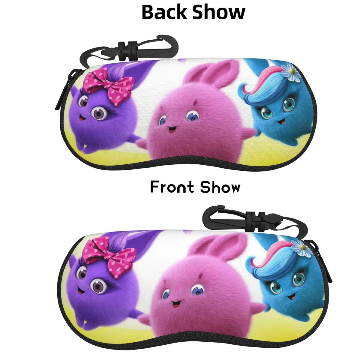 

Sunny Bunnies Anime Cartoon Shell Glasses Case Protective Sunglasses Box Women Men Soft Eyeglass Bag Pouch