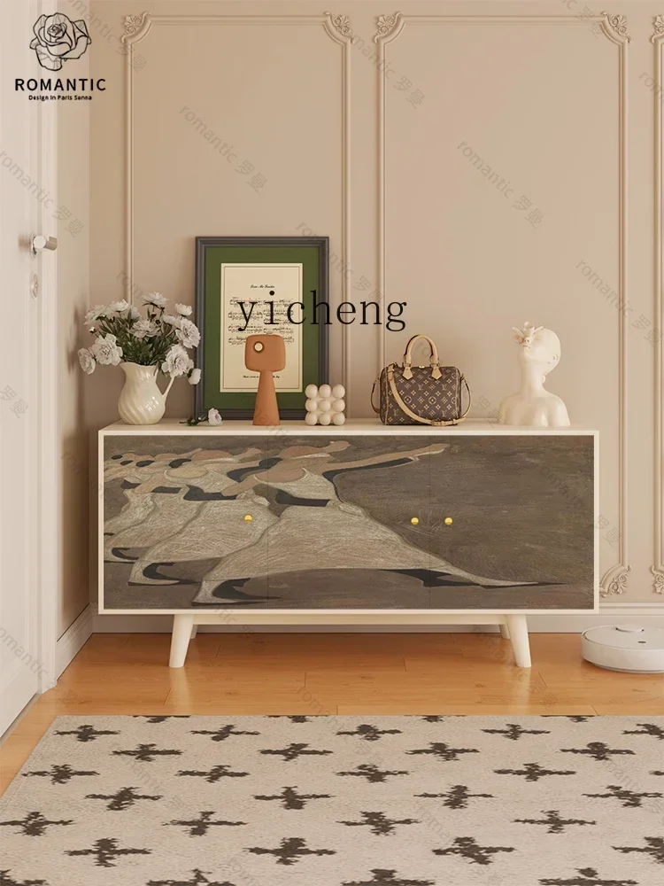 Sideboard Cabinet Living Room Aisle Decorative Locker Restaurant Multifunctional Cabinet Solid Wood Porch Storage Cabinet