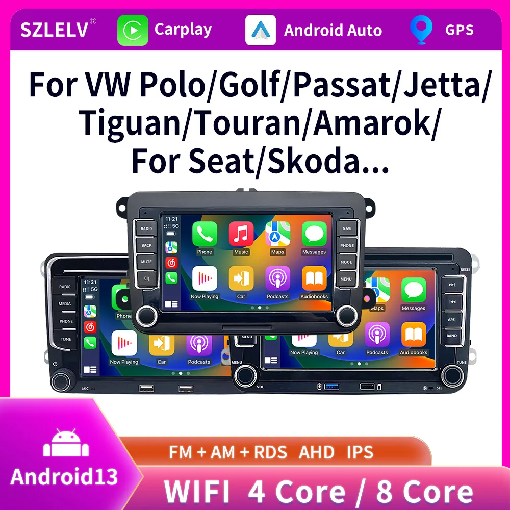 Apple Wireless Carplay Autoradio für Volkswagen VW Polo 6R Golf Plus Caddy New Beetle Touchscreen