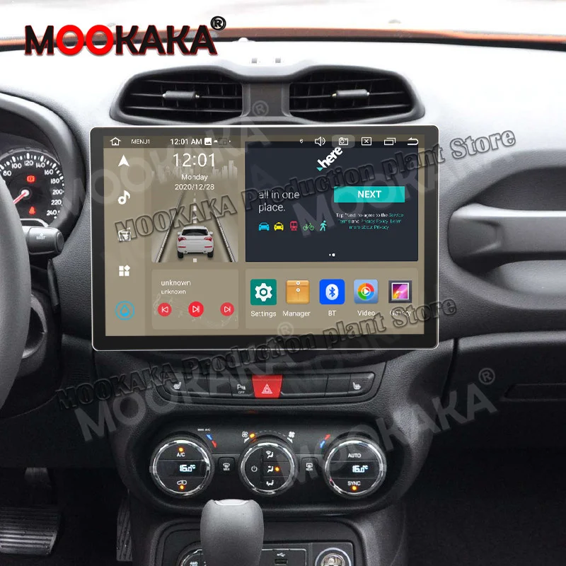 13.3 Inch Wireless Carplay For Jeep Renegade 2016-2018 Android 12 Car Stereo Radio Navigation Audio Multimedia Player Head Unit