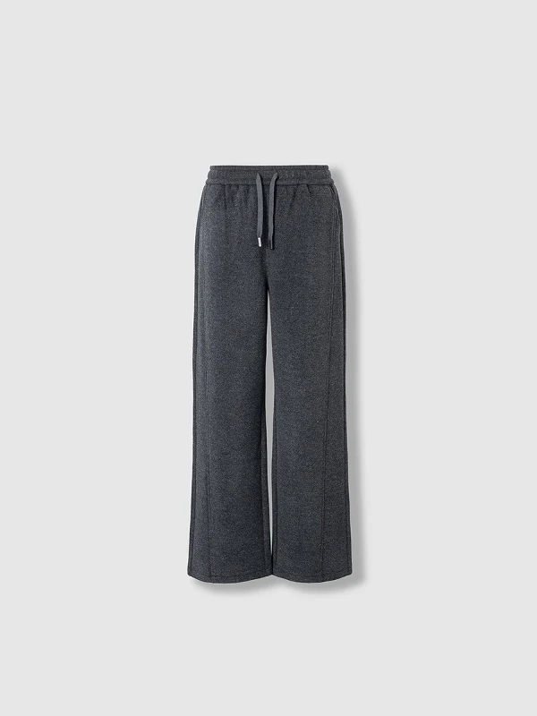 

Женские брюки больших размеров с широкими штанинами, облегающие, из ацетатной шерстяной смеси, удобные, с высокой талией, для зимы, 9 апреля