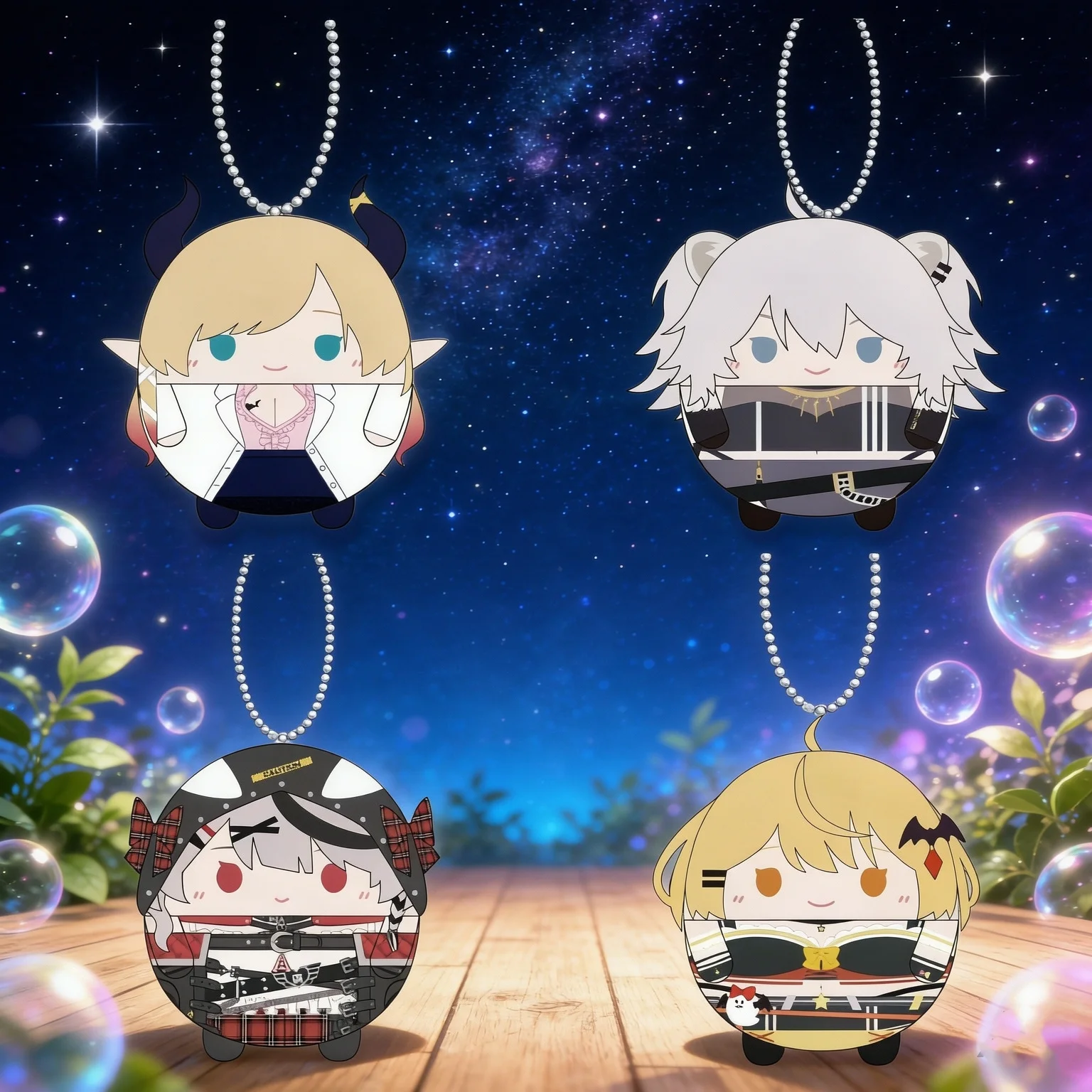 New Product Anime Hololive Clear Card Acrylic Keychain Display Goods Desk Decoration Ornament Gifts 6CM