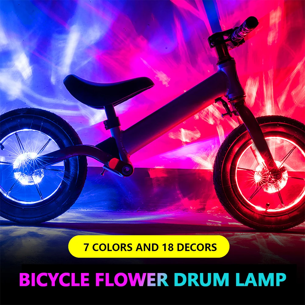 Universal Bike Wheel Hub Lights USB Rechargeable Waterproof Colorful Bicycle Spoke Lights Safety Warning Decoration