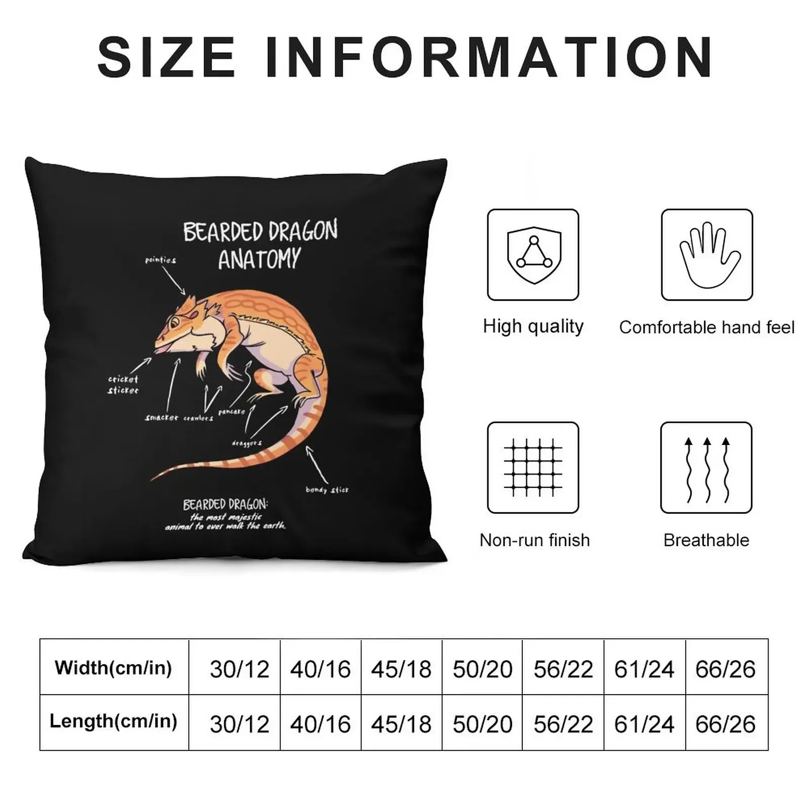 bearded dragon anatomy Throw Pillow Sofa Cushion Pillows Aesthetic Plaid Sofa pillow