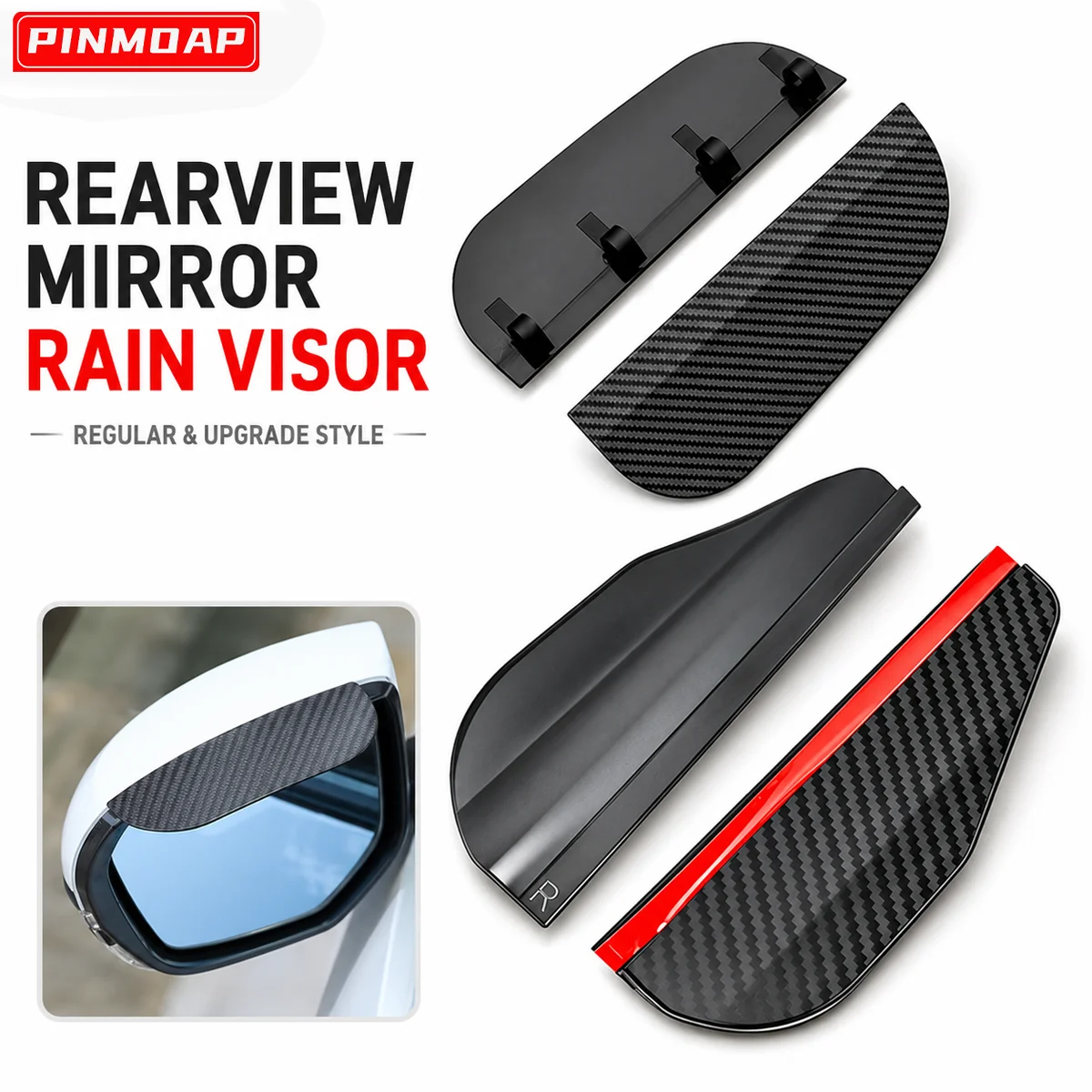 Car Rearview Mirror Rain Cover Waterproof Side View Mirror Sunshade Cover Weatherproof Cover Car Exterior Accessories