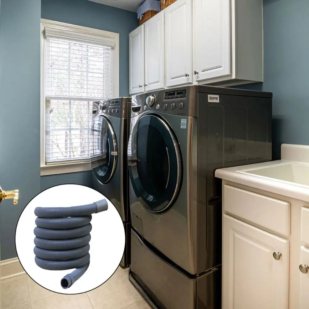 

Пластиковый сливной шланг для стиральной машины, универсальный серый сливной шланг для мусора, удобный прочный сливной шланг для сушильной машины, ванная комната