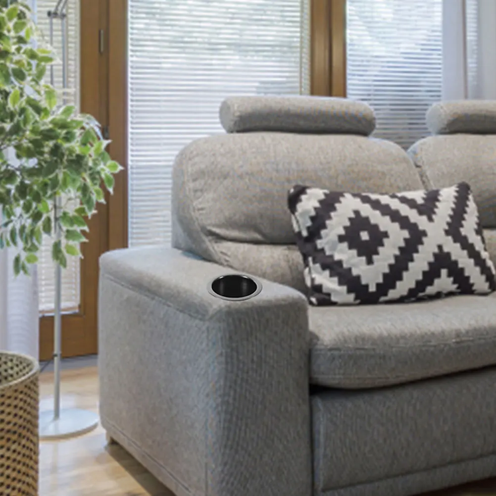 

Stainless Steel Sofa Cup Holder Insert Universal Couch Cup Holder Replacement Insert for Rv Boat Golf Cart Recliner Handle