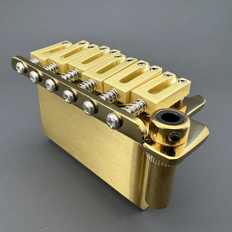510 Two Point Gold Finish Brass Block Guitar Tremolo Bridge For Suhr Strato Guitar view 4